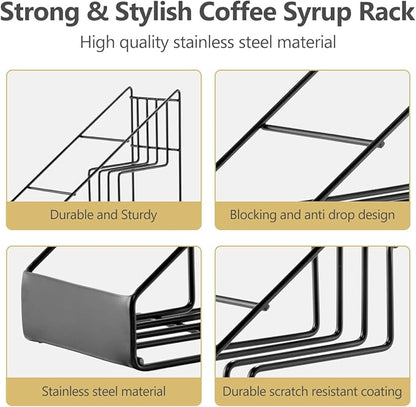 Coffee Syrup Rack for Coffee Bar Accessories, Fits - Image 4