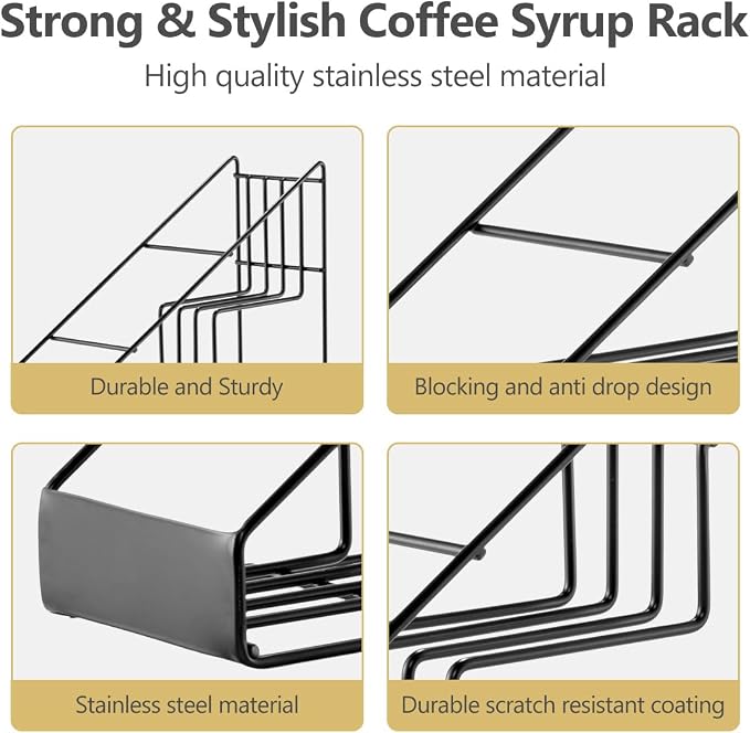 Coffee Syrup Rack for Coffee Bar Accessories, Fits - Image 3