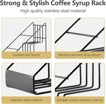Coffee Syrup Rack for Coffee Bar Accessories, Fits - Image 3