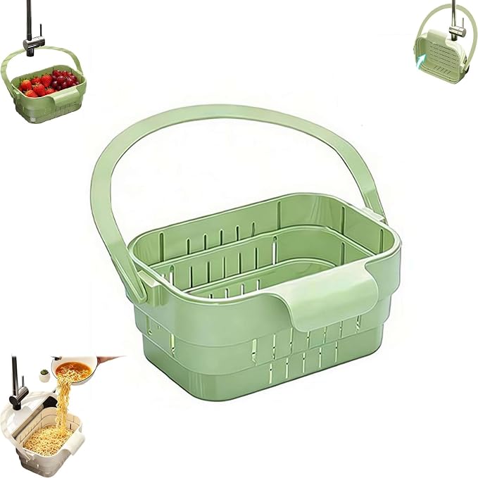 2026 Upgraded Foldable Kitchen Sink Strainer, Stretchable Kitchen Colander by BBASILIYSD