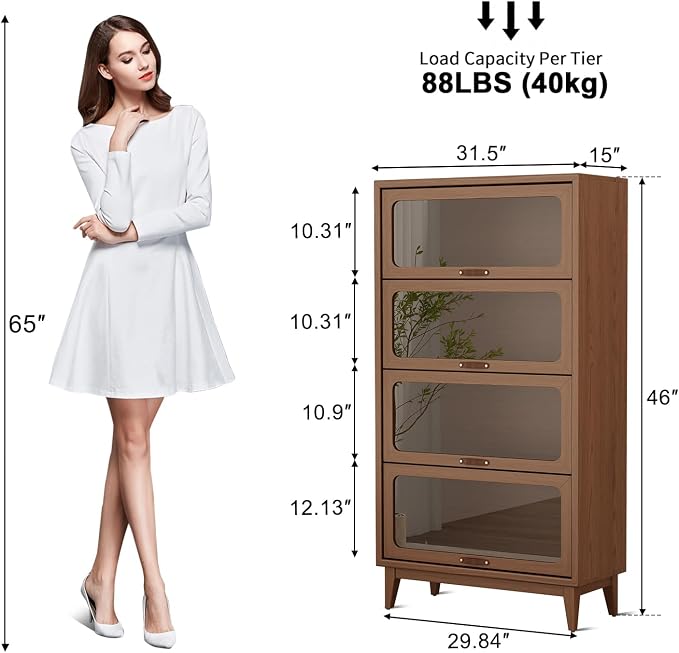Solid Wood Bookcase 4-tire - Image 2