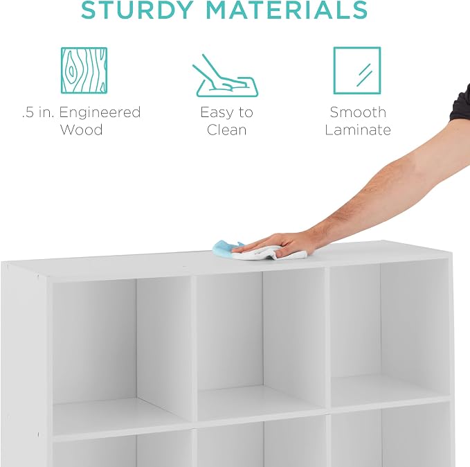 Best Choice Products 9-Cube Storage Organizer, 13.5in Shelf Opening, Display - Image 6