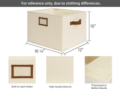 StorageWorks Storage Baskets for Shelves, Foldable Fabric Closet Storage Bins - Image 2