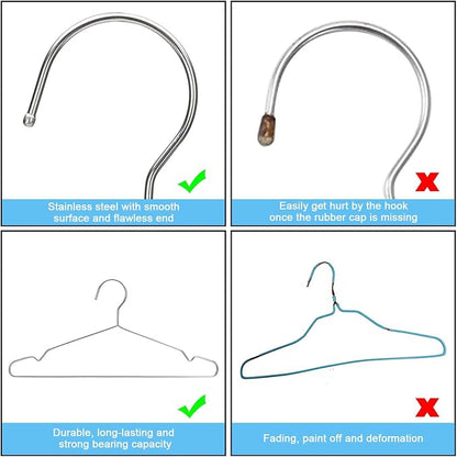 Coat Hangers 40 Pack Clothes Hangers, Seropy Metal Hanger Heavy Duty Wire - Image 8