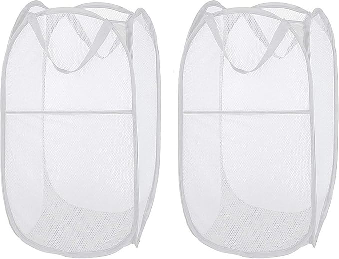 Larpur Pop Up Laundry Hampers, Portable Mesh Laundry Baskets, Collapsible by Larpur