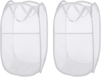 Larpur Pop Up Laundry Hampers, Portable Mesh Laundry Baskets, Collapsible by Larpur