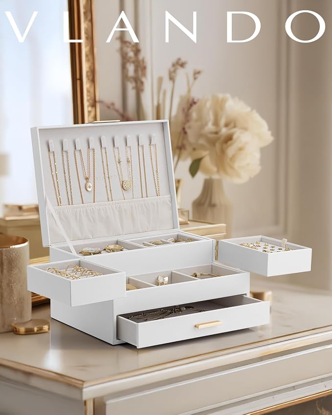 Vlando 3 Layer Jewelry Box - Image 2