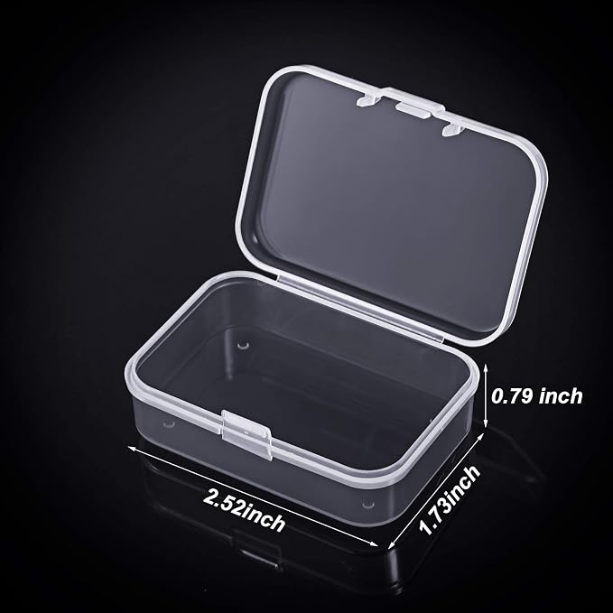 Jetec 18 Pieces Mini Plastic Clear Beads Storage Containers Box - Image 2