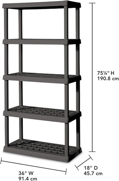 Sterilite 3-Pack 5 Shelf Unit, Heavy-Duty Shelving Storage Rack - Image 3