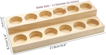 Essential Oil Display Stand Solid Wood Essential Oil Holder - Image 2