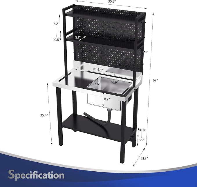 VINGLI 67'' Commercial Sink - Image 7