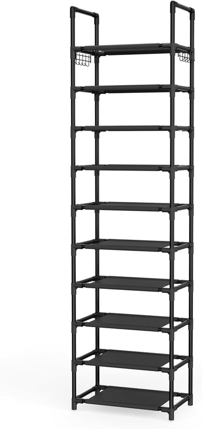 LANTEFUL 10 Tiers Shoe Rack 25 Pairs Large Capacity Tall Shoe Organizer Sturdy - Image 8