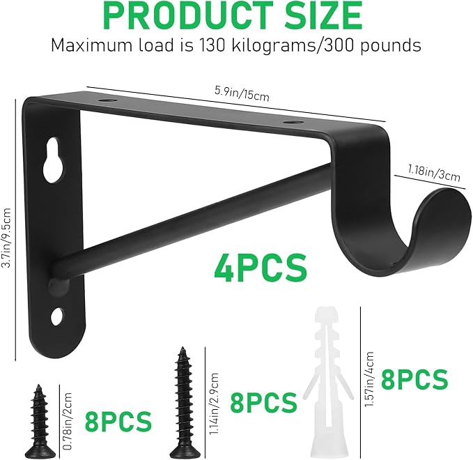 Small Shelf and Rod Brackets, Heavy Duty Closet Shelf Bracket - Image 2