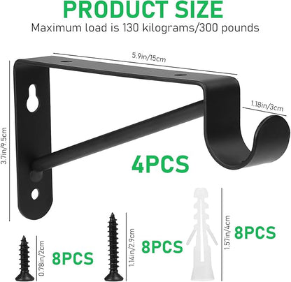 Small Shelf and Rod Brackets, Heavy Duty Closet Shelf Bracket - Image 2
