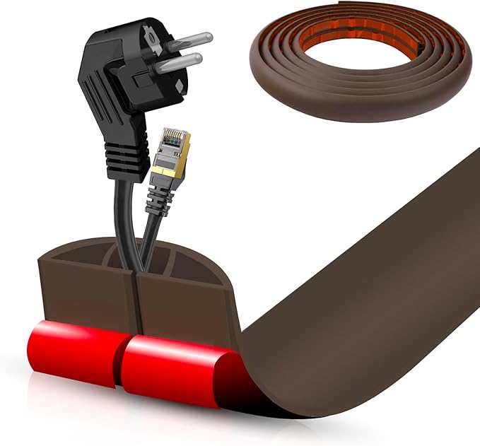 Floor Cord Cover Cable Cavity Self Adhesive Cord Hider Floor 10FT Floor Cable by DBHXXMB-HH