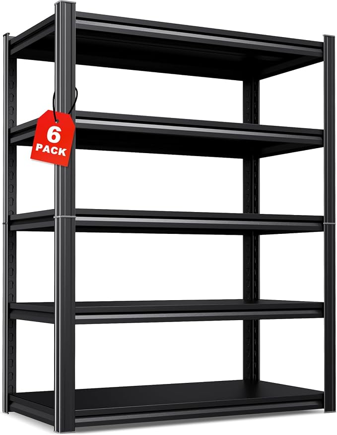 Set of 6 All Metal Garage Shelving by CreatingaComfortableLiving