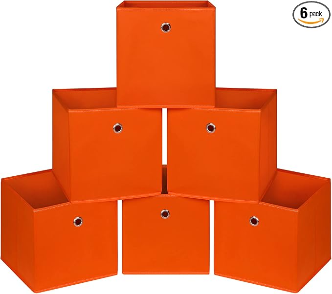 Foldable Storage Cubes Bins, 11 Inch Cloth Storage Cube Fabric Storage Box by NieEnjoy