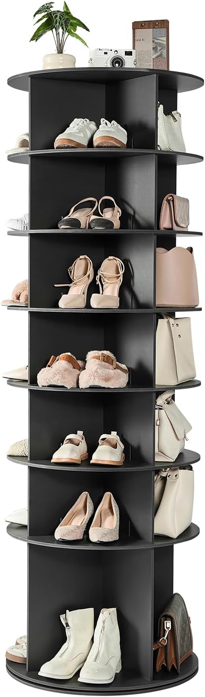VEVOR 7 Tiers Rotating Shoe Rack Tower, 360° Spinning Shoe Rack, Revolving by VEVOR