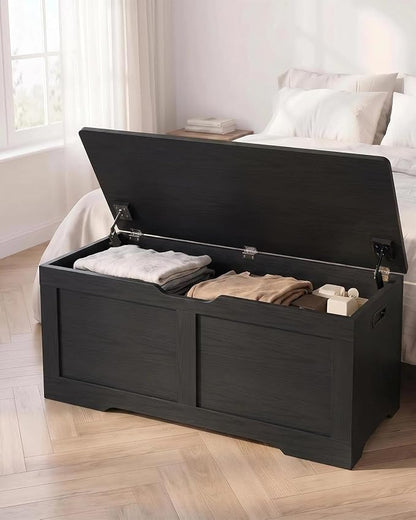 Timberer 39.4" Wooden Storage Chest, Extra Large Storage Trunk | Storage Bench - Image 2
