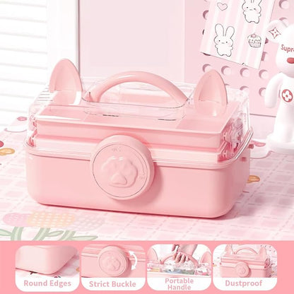Bow Knot Hair Accessories Organizer Box Cute Dust Proof Childrens Jewelry - Image 6