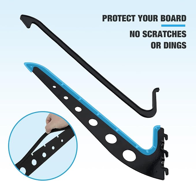 6 Board Surf Rack Wall Mount for Surfboard, Snowboard Storage Adjustable Wall - Image 4