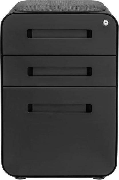 Laura Davidson Furniture STOCKPILE Curve Seated 3-Drawer Mobile File Cabinet - Image 5