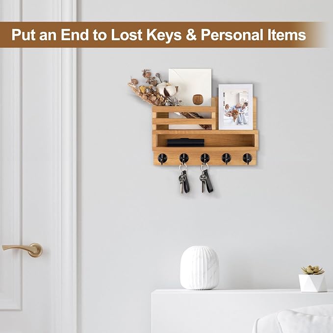 Key and Mail Holder Wall Mount, Key Hanger - Image 3