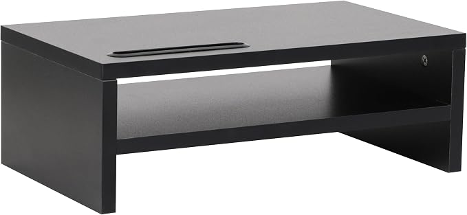 Mind Reader Monitor Stand with Phone Slot and Storage Shelf, Desktop Riser - Image 7