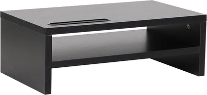 Mind Reader Monitor Stand with Phone Slot and Storage Shelf, Desktop Riser - Image 7