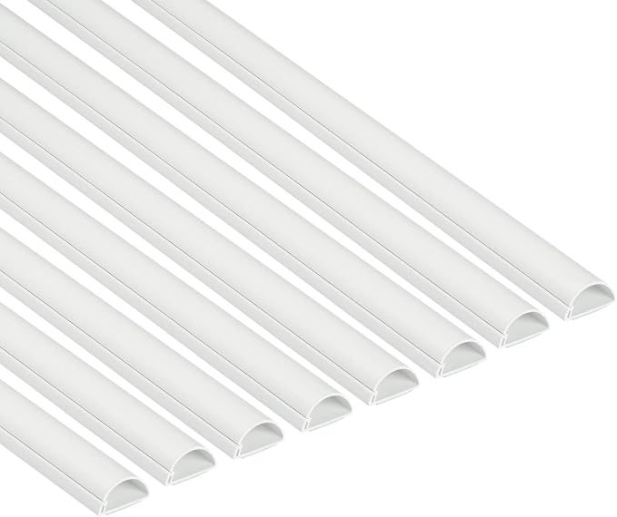 D-Line Half Round Cord Hider, Patented Cable Cover, Hide TV Wall Mount Wires by D-LineUSAinc