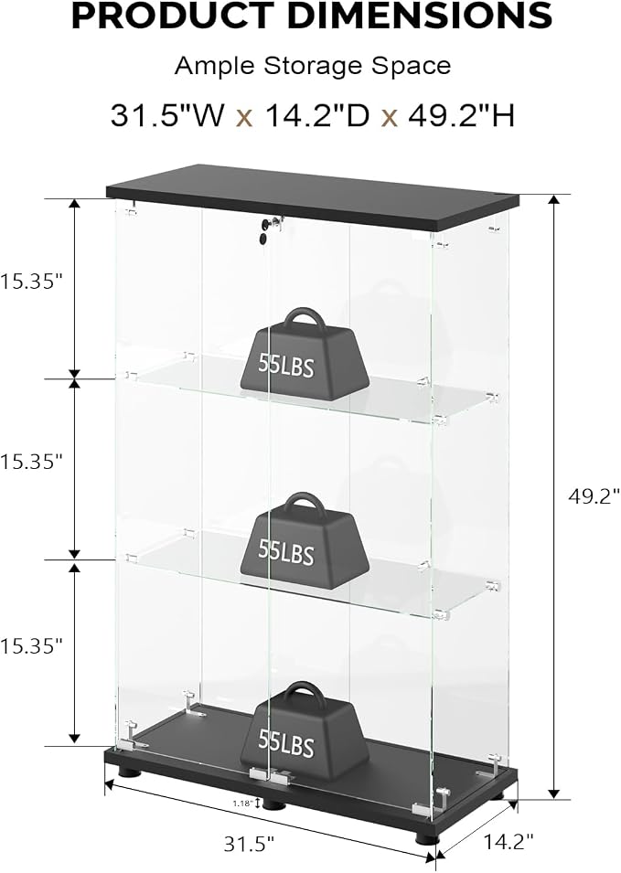 VINGLI Glass Display Cabinet - Image 2