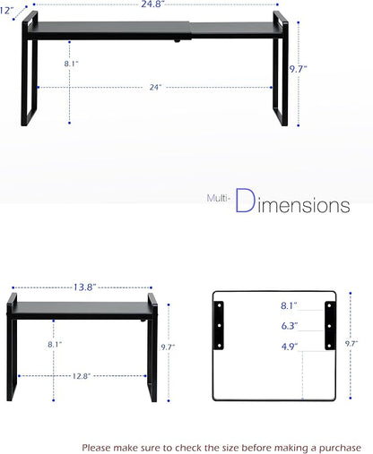 Nxconsu Cabinet Shelf Expandable Height Adjustable Shelf Organizer Riser - Image 3