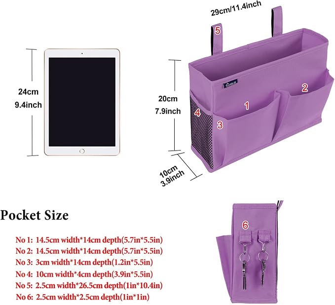 Surblue Caddy Hanging Organizer Bedside Storage Bag - Image 6