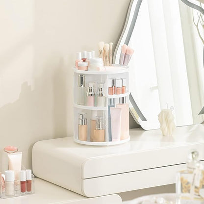 HBlife 360 Rotating Makeup Organizer Adjustable Carousel Large Capacity - Image 2