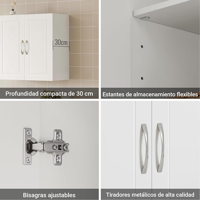 Haotian Wall Cabinet, Bathroom Storage, 23.6 x 11.8 x 23.6 in - Image 8