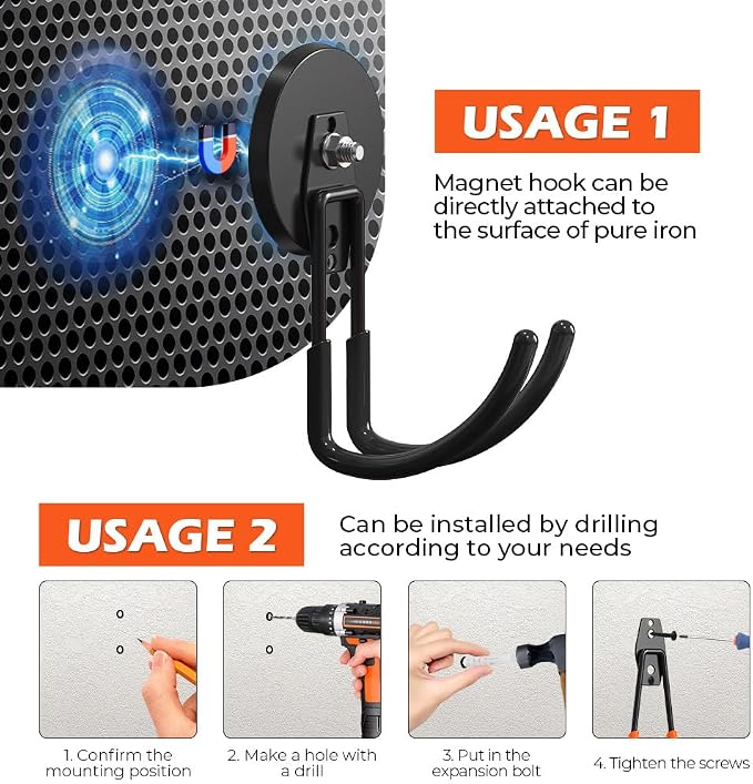 2PCS Large Strong Magnetic Hooks Heavy Duty, 3.5in Ndfeb Magnet - Image 7