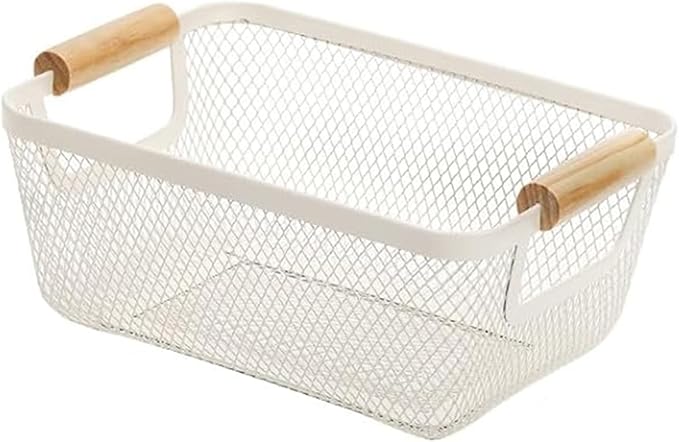 AJIODA Metal Mesh Steel Basket, Small Wire Storage Organizer Basket by AJIODA