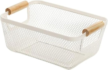 AJIODA Metal Mesh Steel Basket, Small Wire Storage Organizer Basket by AJIODA
