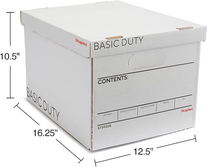 STAPLES Corrugated File Box Lift Off Lid, Letter/Legal Size - Image 6