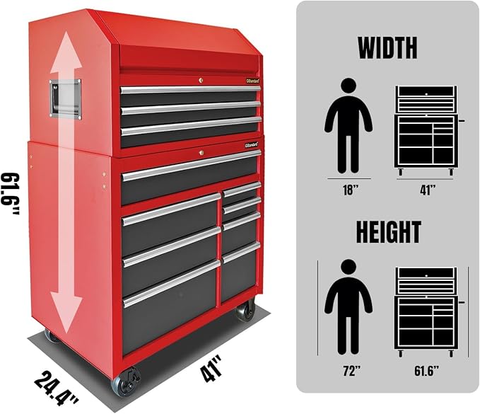 41-Inch Heavy-Duty Rolling Tool Chest Set - Image 2