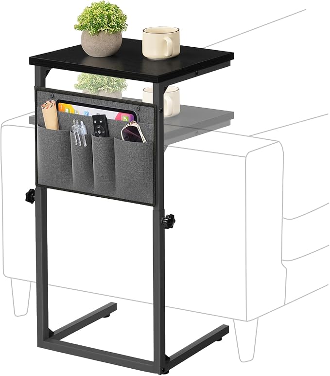 HOOBRO C Shaped End Table, 29.5’’ Adjustable Height Side Table - Image 4