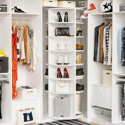 Shoe Organizer, 7 Tier Rotating Shoe Rack Tower, Spinning Shoe Display - Image 4