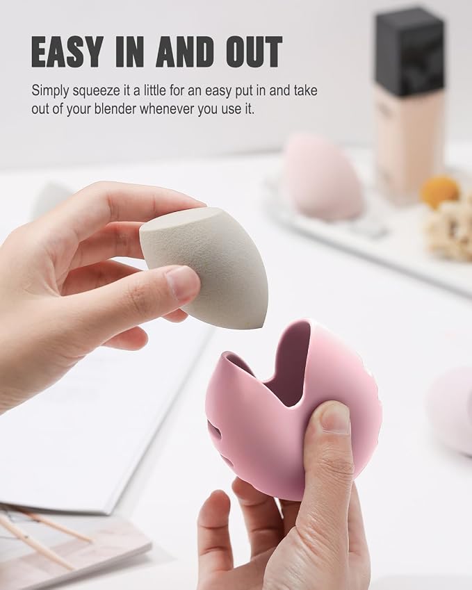 FERYES Makeup Sponge Holder – Shatterproof Eco-Friendly Silicone Beauty Make Up - Image 2