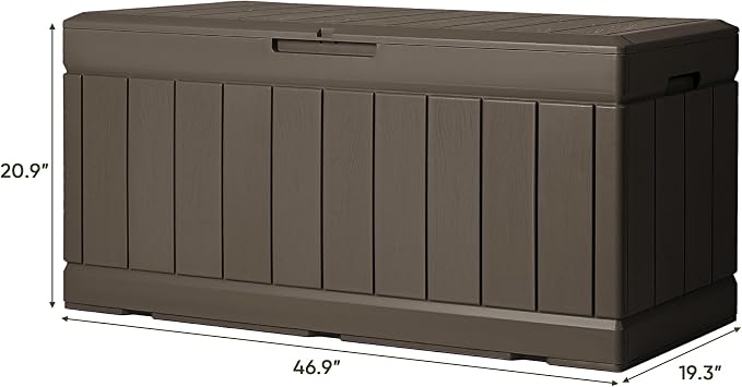 Greesum 82 Gallon Resin Deck Box All Weather Large Outdoor Storage - Image 6