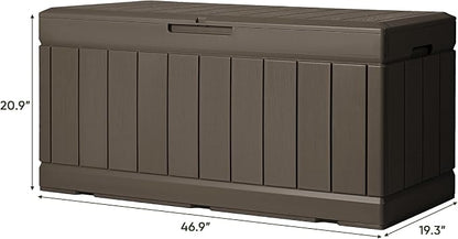 Greesum 82 Gallon Resin Deck Box All Weather Large Outdoor Storage - Image 6