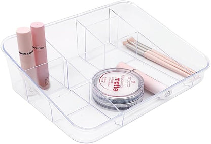 SUNFICON Makeup Tray Organizer Cosmetic Display Case Office Stationery Storage - Image 3