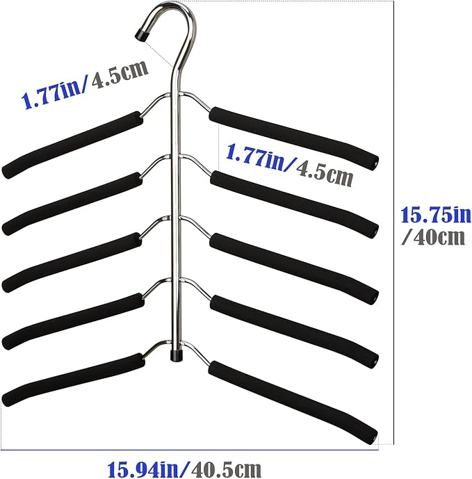Hangers Space Saving Clothes Hanger 2 Packs Swing Arm Non Slip Padded Coat - Image 7