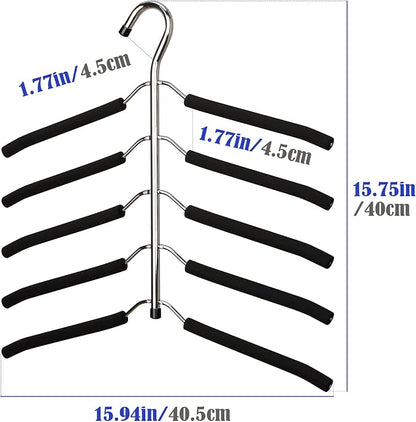 Hangers Space Saving Clothes Hanger 2 Packs Swing Arm Non Slip Padded Coat - Image 7