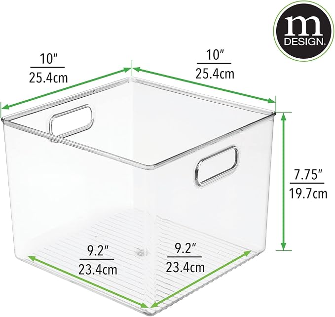 mDesign Plastic Modern Storage Organizer Bin Basket - Image 9