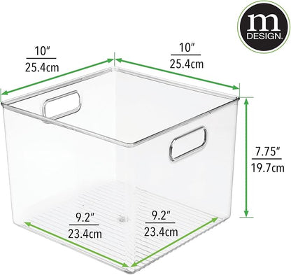 mDesign Plastic Modern Storage Organizer Bin Basket - Image 9